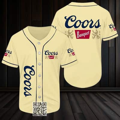 Beige Coors Banquet Baseball Jersey Beer Lovers Gift Beige Coors Banquet Baseball Jersey Beer Lovers Gift
