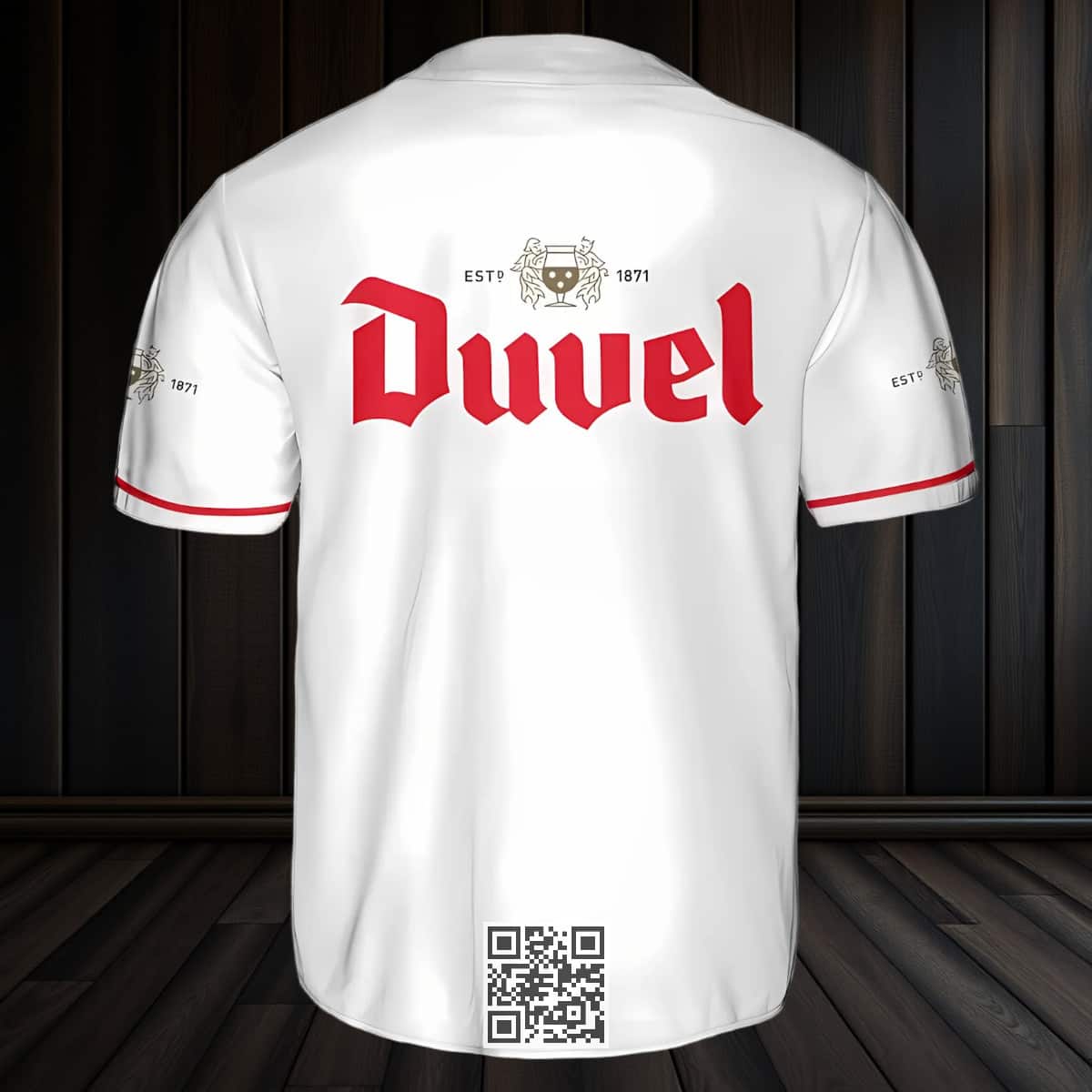 White Duvel Beer Baseball Jersey White Duvel Beer Baseball Jersey