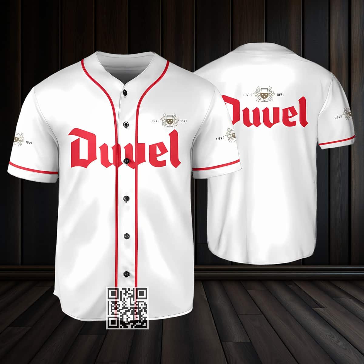 White Duvel Beer Baseball Jersey Beer Lovers Gift White Duvel Beer Baseball Jersey Beer Lovers Gift