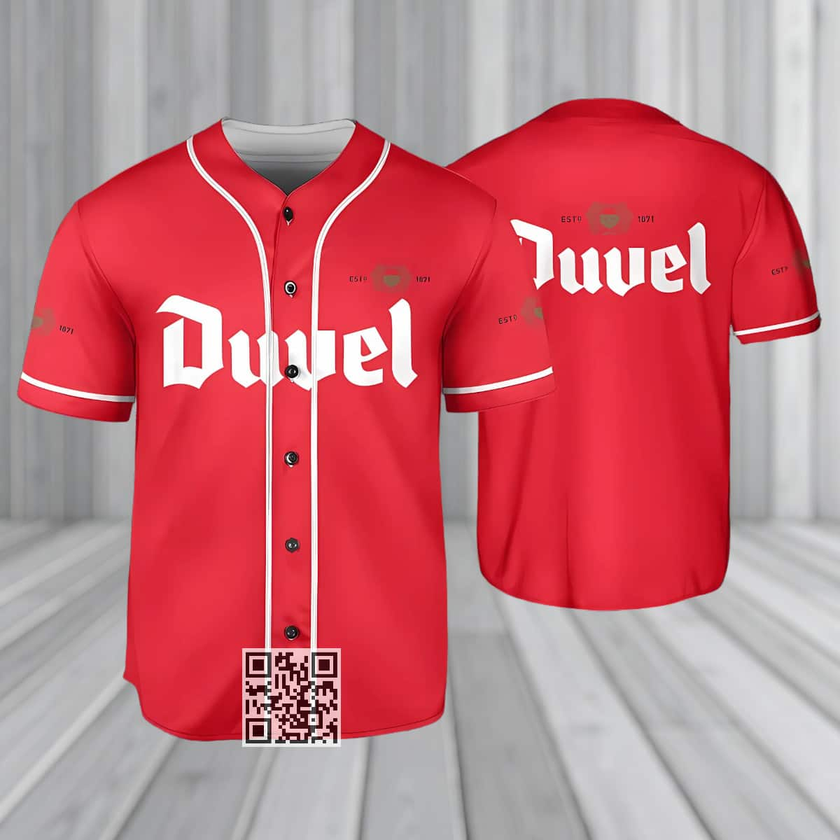 Red Duvel Baseball Jersey Gift For Beer Drinkers