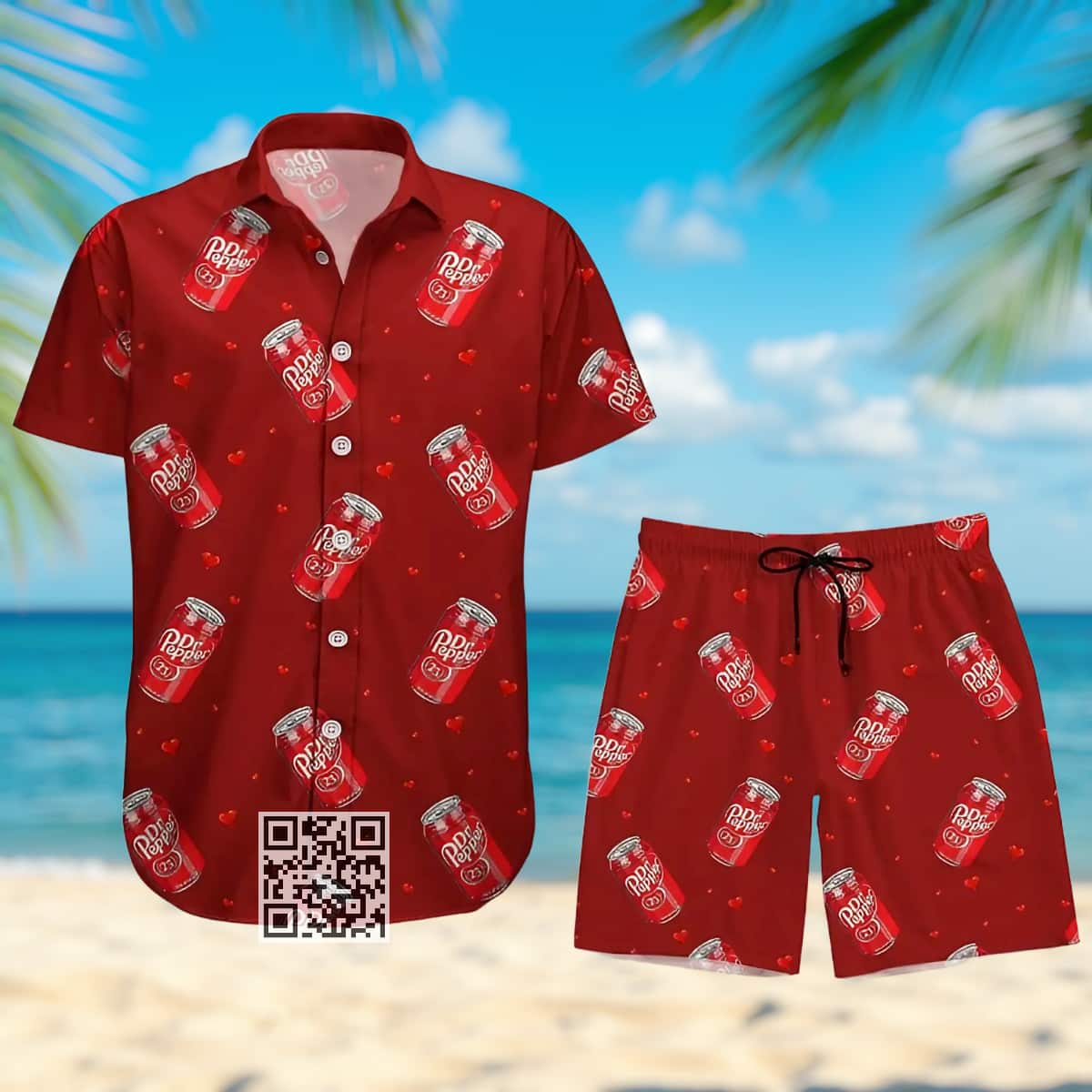 Aloha Red Dr Pepper Beer Hawaiian Shirt