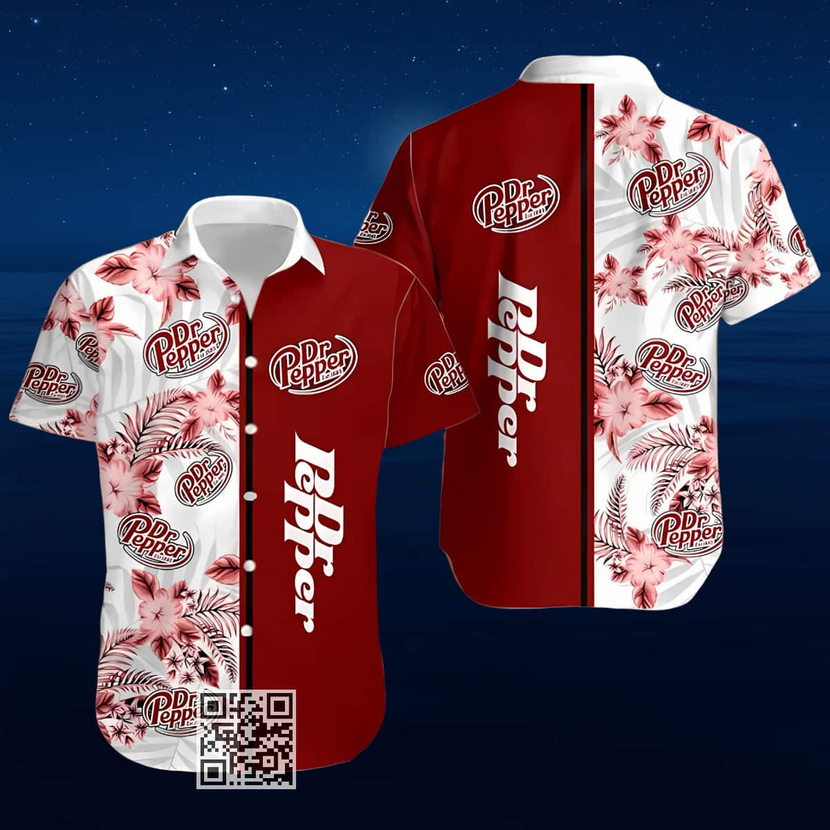 Dr Pepper Beer Hawaiian Shirt Tropical Flower