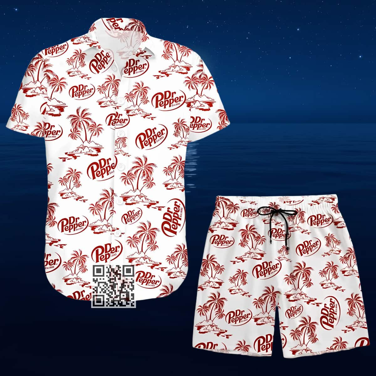 Aloha Dr Pepper Beer Hawaiian Shirt Island Pattern