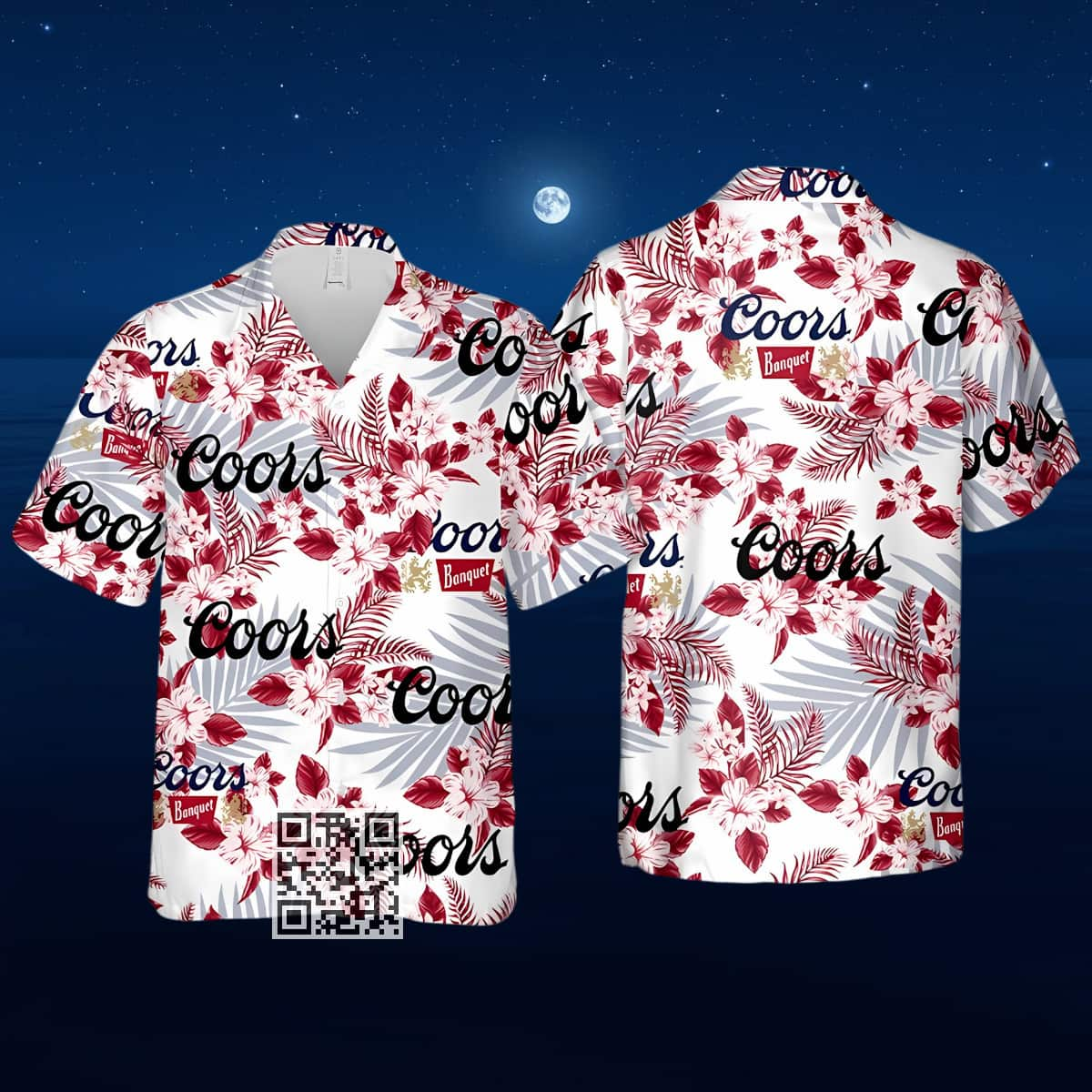 Aloha Coors Banquet Beer Hawaiian Shirt Hibiscus Flower Pattern