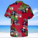 Aloha Coors Banquet Hawaiian Shirt Hibiscus Flower Pattern