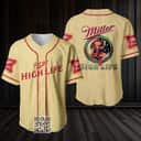 Miller High Life Beer Baseball Jersey Girl On The Moon Miller High Life Beer Baseball Jersey Girl On The Moon