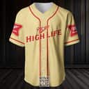 Miller High Life Beer Baseball Jersey Girl On The Moon
