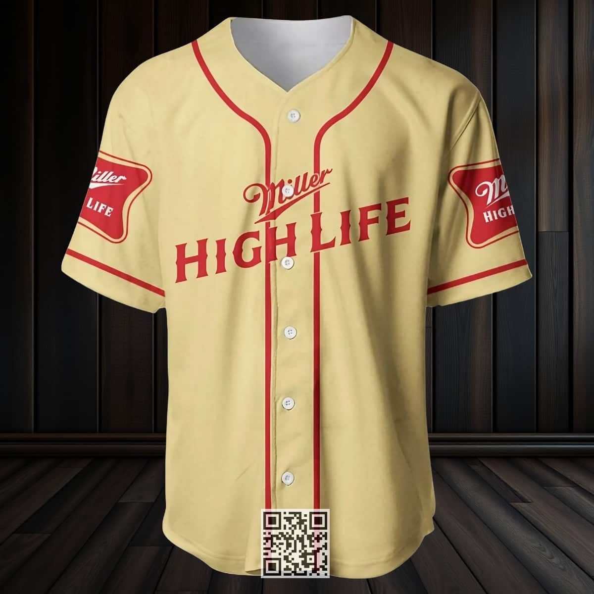 Miller High Life Beer Baseball Jersey Girl On The Moon Miller High Life Beer Baseball Jersey Girl On The Moon