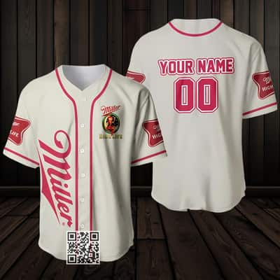 Personalized Miller High Life Beer Baseball Jersey Custom Name Number Personalized Miller High Life Beer Baseball Jersey Custom Name Number