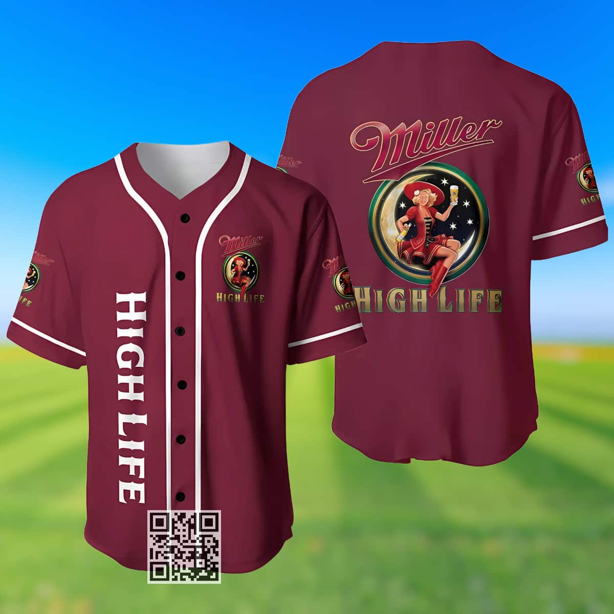 Miller High Life Baseball Jersey Gift For Beer Lovers Miller High Life Baseball Jersey Gift For Beer Lovers