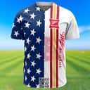 Miller High Life Beer Baseball Jersey US Flag Miller High Life Beer Baseball Jersey US Flag