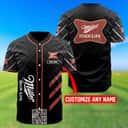 Personalized Black Miller High Life Beer Baseball Jersey Custom Name Personalized Black Miller High Life Beer Baseball Jersey Custom Name