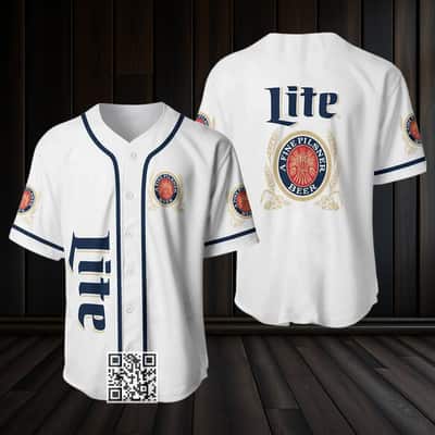 Miller Lite Beer Baseball Jersey A Fine Pilsner