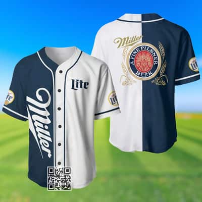 Miller Lite Baseball Jersey A Fine Pilsner Beer Miller Lite Baseball Jersey A Fine Pilsner Beer
