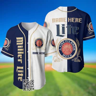 Miller Lite Beer Baseball Jersey Custom Name