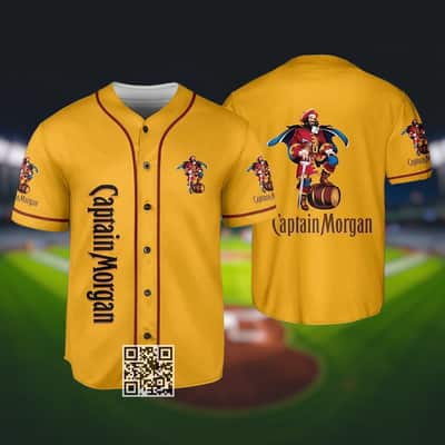 Gold Captain Morgan Rum Baseball Jersey