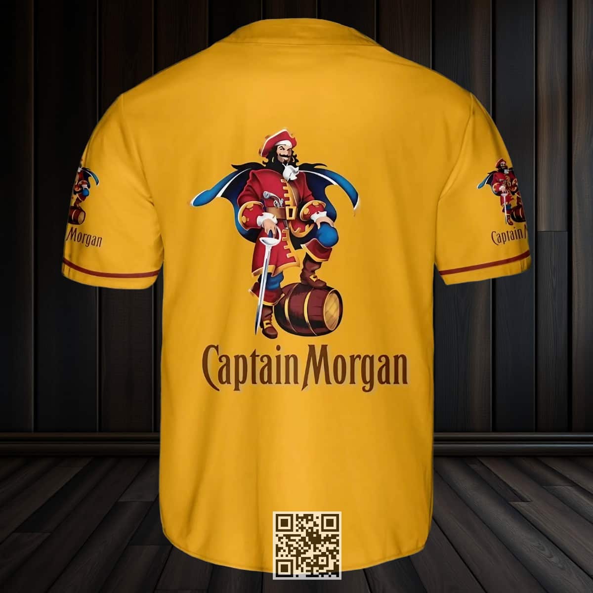Gold Captain Morgan Rum Baseball Jersey Gold Captain Morgan Rum Baseball Jersey