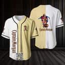 White Beige Split Captain Morgan Baseball Jersey White Beige Split Captain Morgan Baseball Jersey
