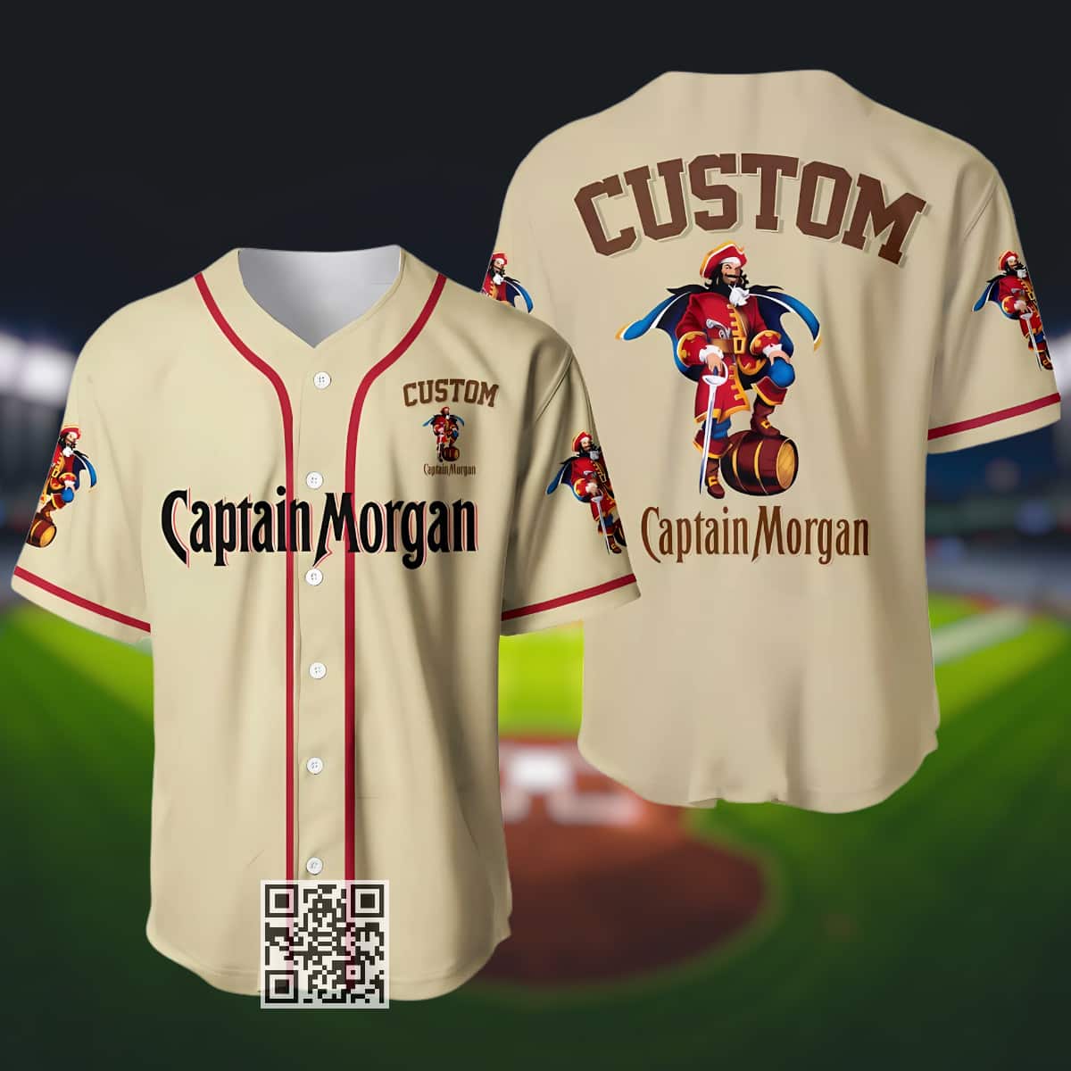 Personalized Captain Morgan Baseball Jersey Custom Name Personalized Captain Morgan Baseball Jersey Custom Name