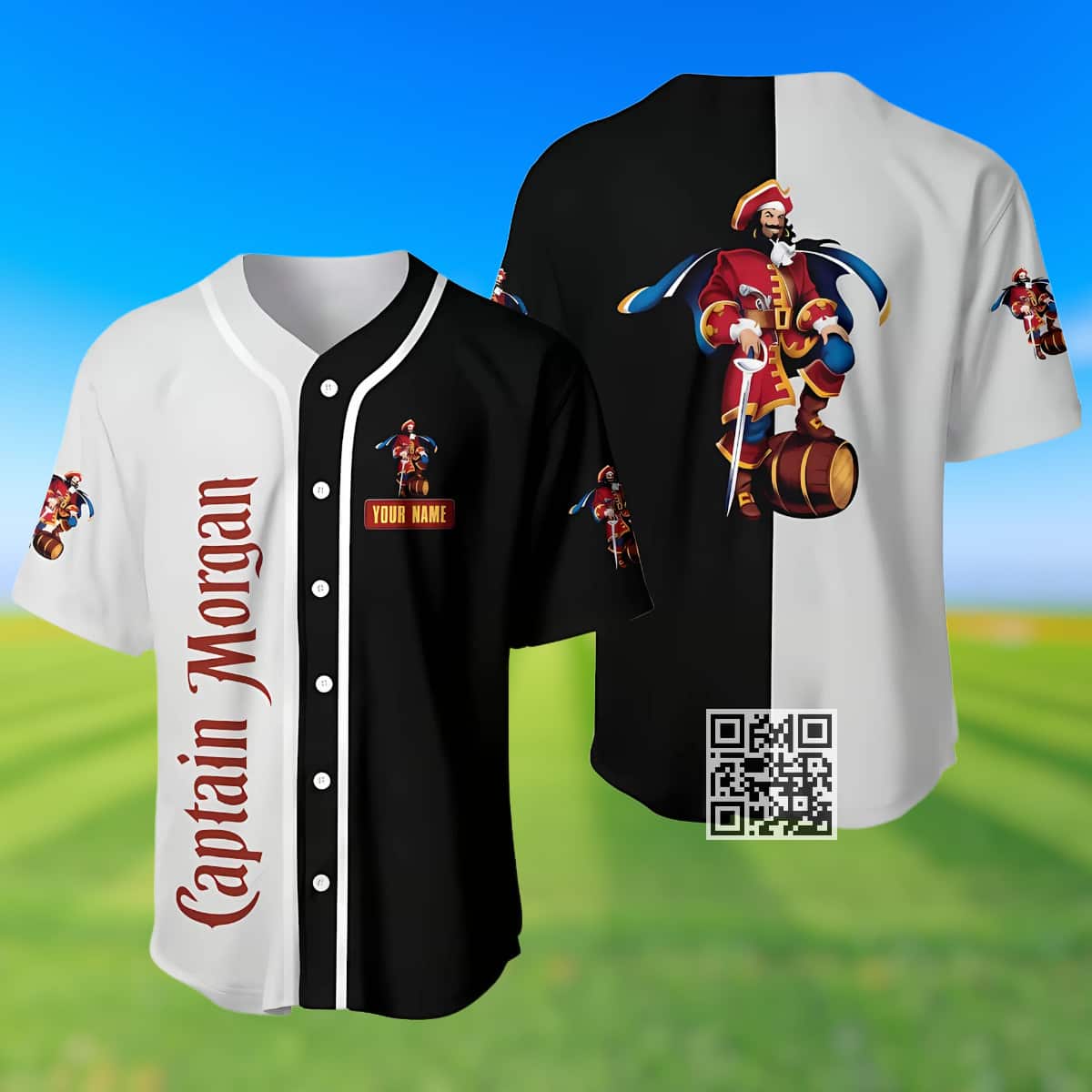 Personalized Captain Morgan Rum Baseball Jersey Custom Name Personalized Captain Morgan Rum Baseball Jersey Custom Name