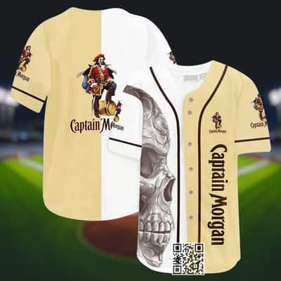 Vintage Skull Captain Morgan Rum Baseball Jersey