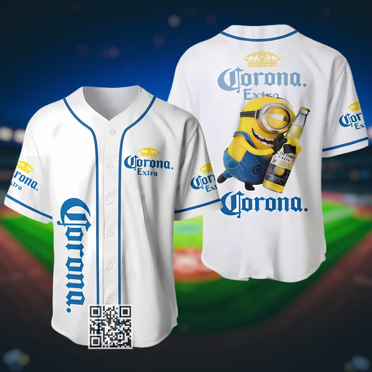 Cute Minion Corona Extra Beer Baseball Jersey Cute Minion Corona Extra Beer Baseball Jersey