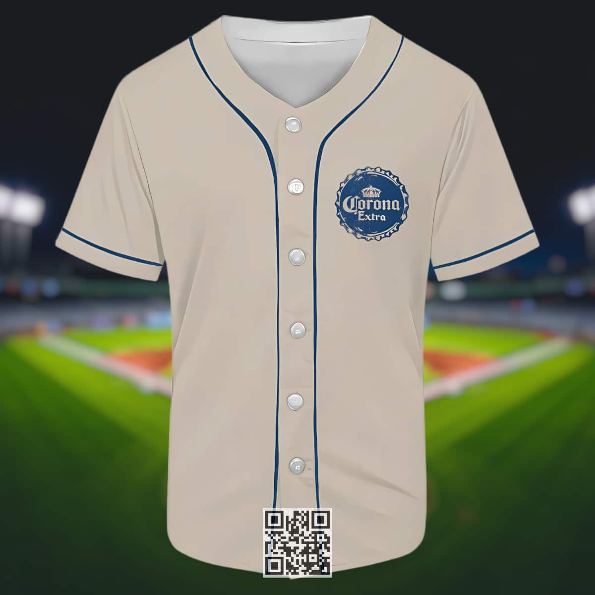 Corona Extra Beer Always Fresh Baseball Jersey Corona Extra Beer Always Fresh Baseball Jersey