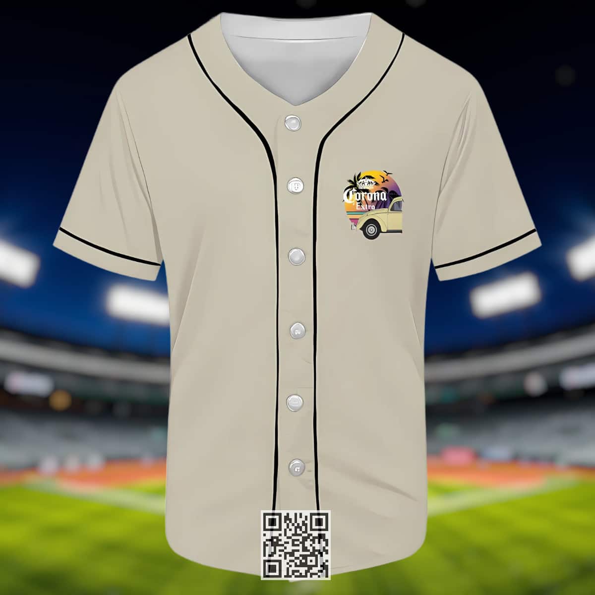 Vintage Corona Extra Beer City Pop Baseball Jersey Vintage Corona Extra Beer City Pop Baseball Jersey