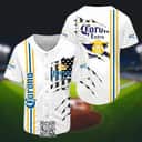 Corona Extra Beer Baseball Jersey Claw Scratches Corona Extra Beer Baseball Jersey Claw Scratches