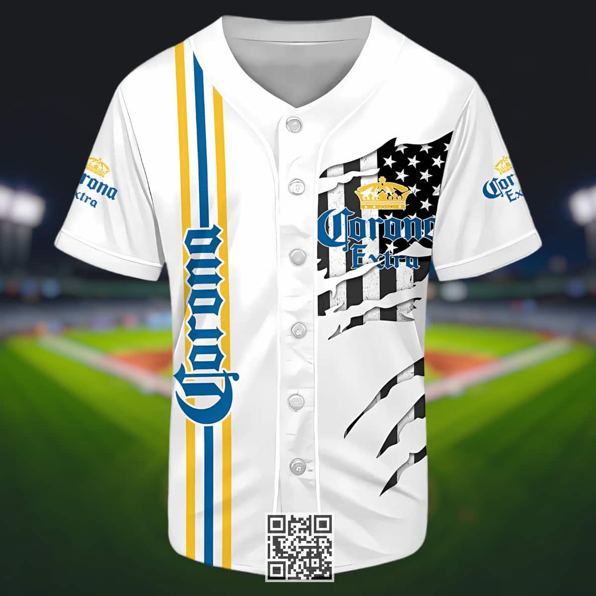 Corona Extra Beer Baseball Jersey Claw Scratches Corona Extra Beer Baseball Jersey Claw Scratches