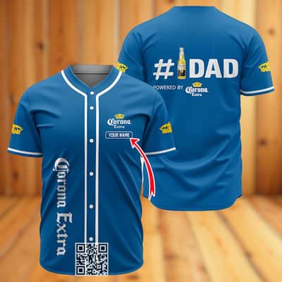 Personalized Corona Extra Beer Baseball Jersey # Dad Custom Name