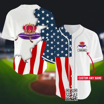 Personalized Crown Royal Whisky Baseball Jersey US Flag Custom Name Personalized Crown Royal Whisky Baseball Jersey US Flag Custom Name