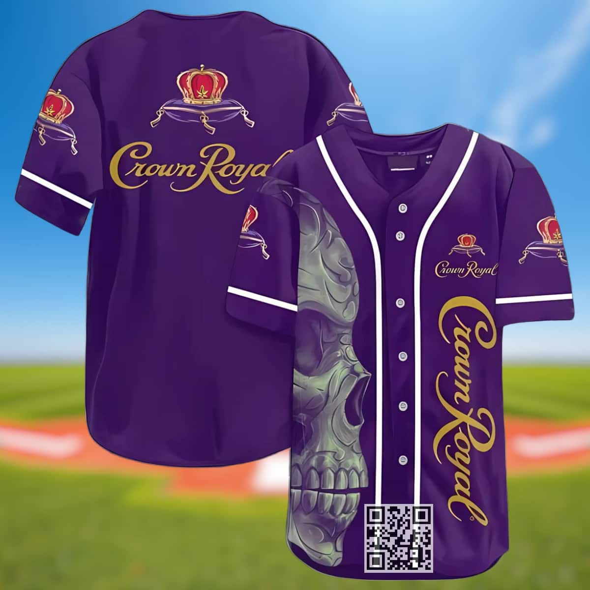 Purple Skull Crown Royal Baseball Jersey Gift For Best Friends Purple Skull Crown Royal Baseball Jersey Gift For Best Friends