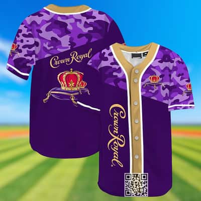 Crown Royal Whisky Baseball Jersey Camouflage Pattern