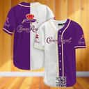 White And Purple Split Crown Royal Whisky Lovers Gift Baseball Jersey