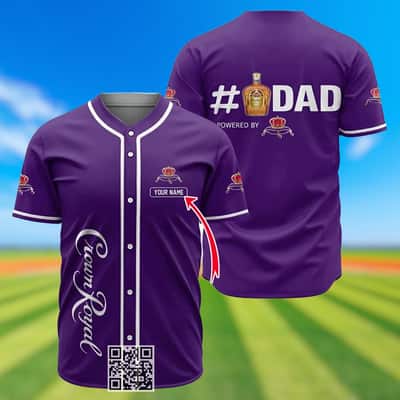 Personalized Crown Royal Baseball Jersey # Dad Custom Name