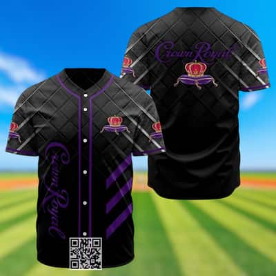 Black Crown Royal Whisky Baseball Jersey