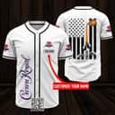 White Crown Royal Baseball Jersey Custom Name