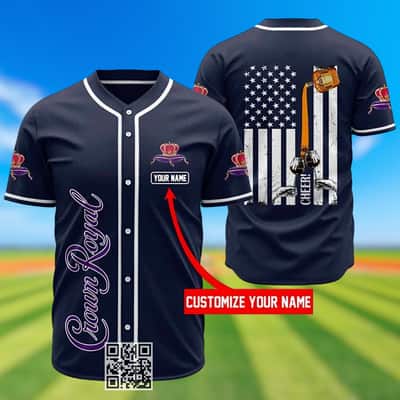 Personalized Crown Royal Baseball Jersey Whisky Lovers Gift Custom Name