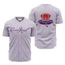 Purple And White Striped Crown Royal Baseball Jersey Purple And White Striped Crown Royal Baseball Jersey