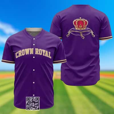 Purple Crown Royal Baseball Jersey Whisky Lovers Gift