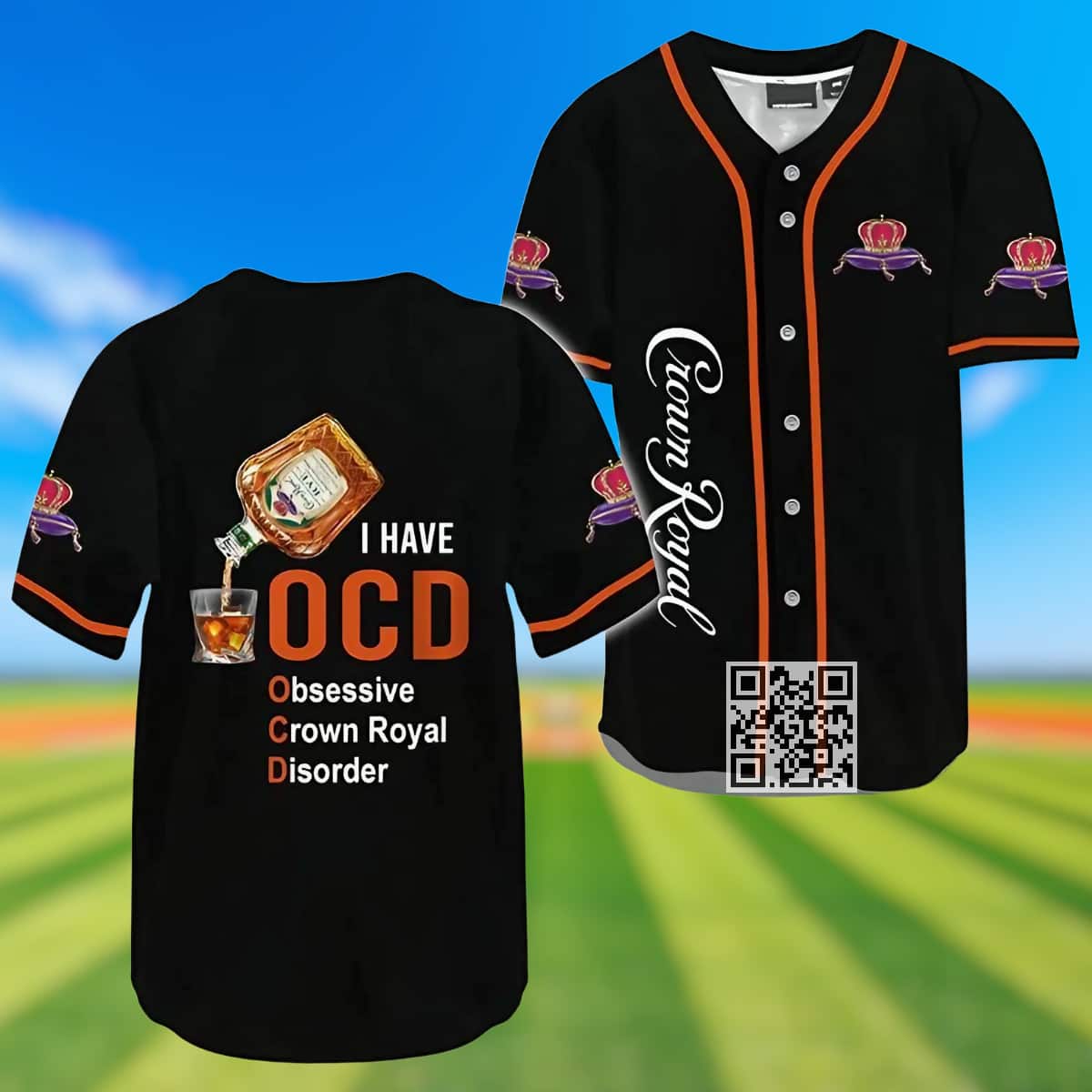 I Have Obsessive Crown Royal Disorder Baseball Jersey Whisky Lovers Gift I Have Obsessive Crown Royal Disorder Baseball Jersey Whisky Lovers Gift