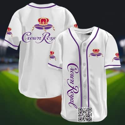 White Crown Royal Baseball Jersey Whisky Lovers Gift