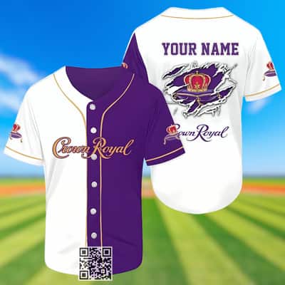 Crown Royal Whisky Baseball Jersey Custom Name