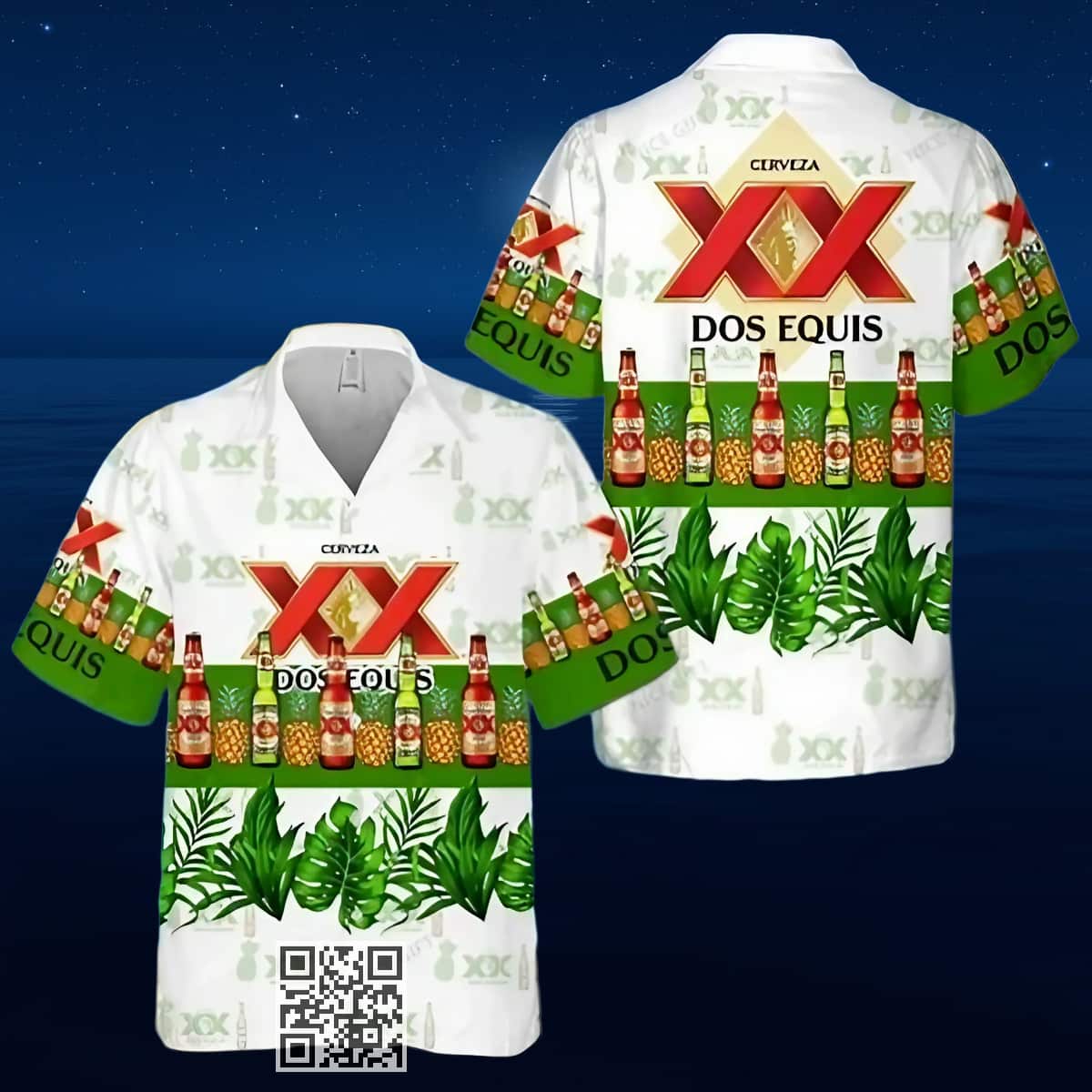 Aloha Cerveza Dos Equis Hawaiian Shirt Palm Leaves Pattern Aloha Cerveza Dos Equis Hawaiian Shirt Palm Leaves Pattern