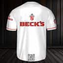 White Beck's Beer Baseball Jersey Gift For Best Friends White Beck's Beer Baseball Jersey Gift For Best Friends