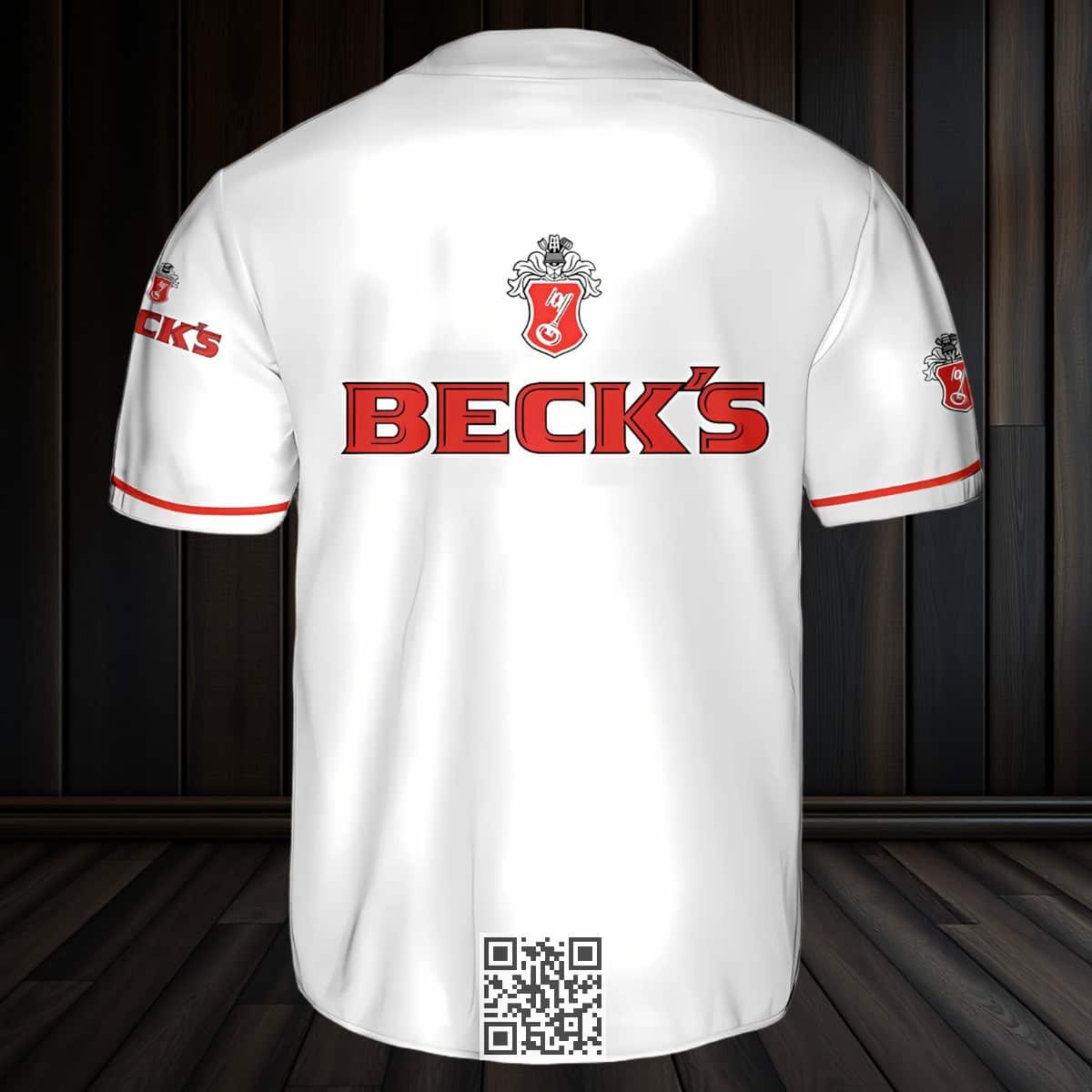 White Beck's Beer Baseball Jersey Gift For Best Friends