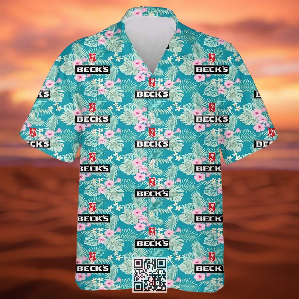 Aloha Beck's Beer Hawaiian Shirt Tropical Flower Pattern Aloha Beck's Beer Hawaiian Shirt Tropical Flower Pattern