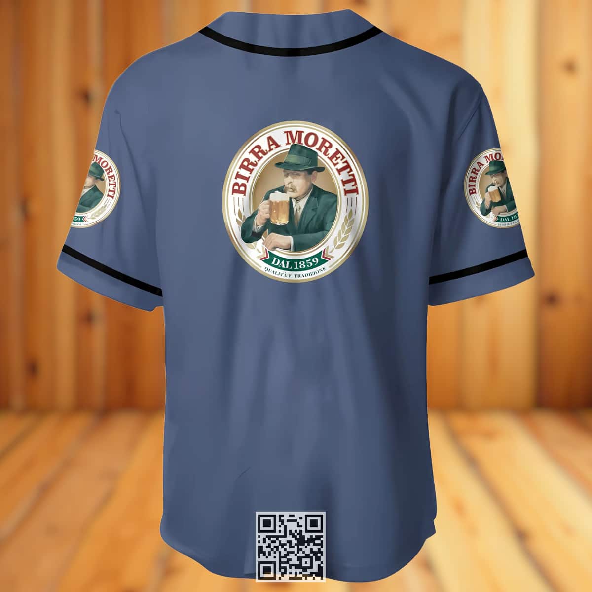 Midnight Birra Moretti Baseball Jersey Gift For Beer Lovers