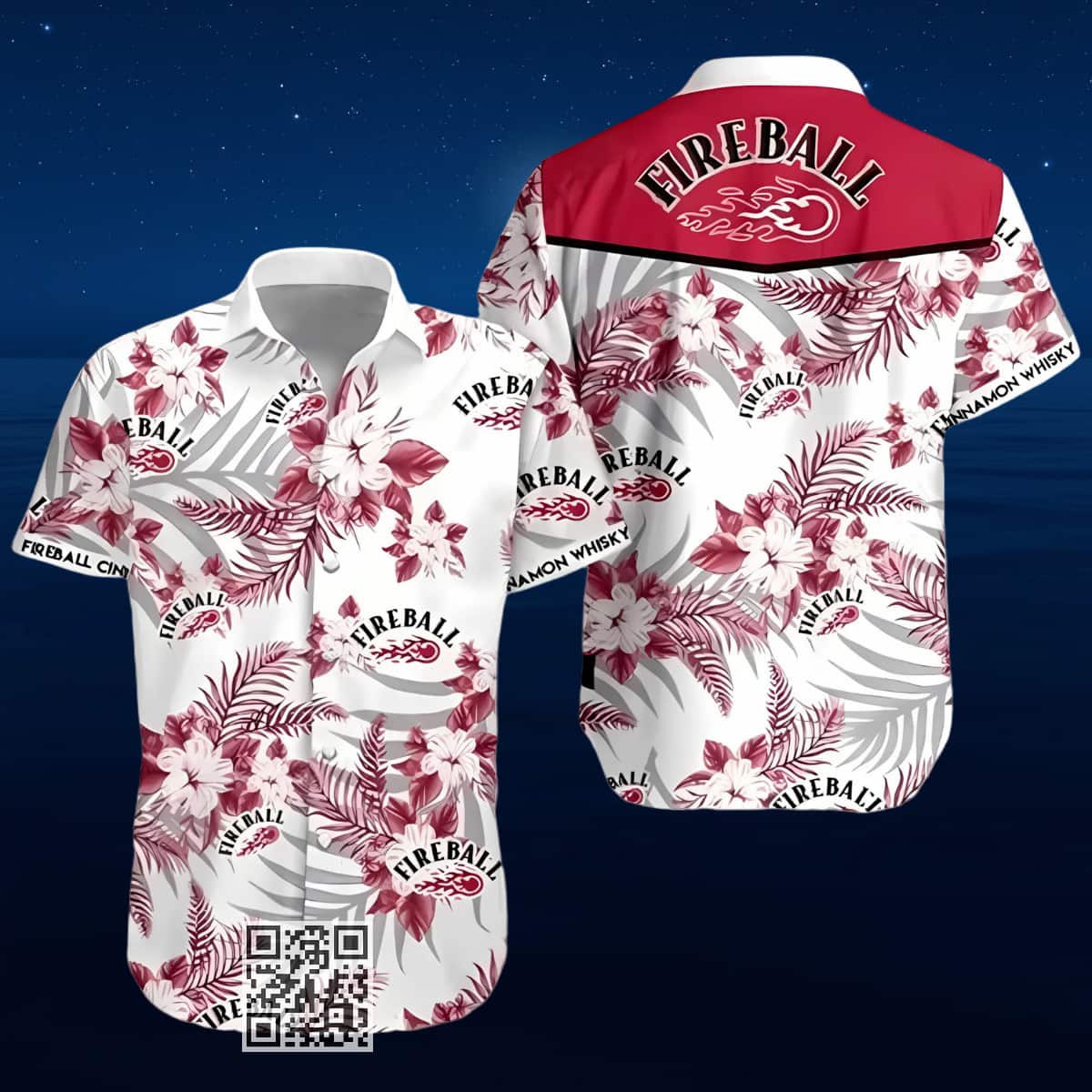 Fireball Whisky Hawaiian Shirt Tropical Flower Pattern Fireball Whisky Hawaiian Shirt Tropical Flower Pattern